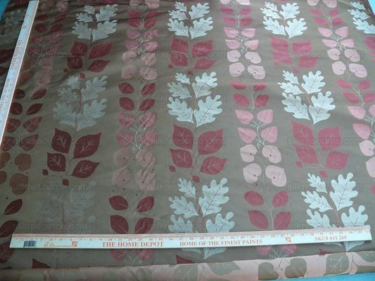 Lee Jofa WOODLAND Copper SILK BROCADE FOLIAGE MSRP$288