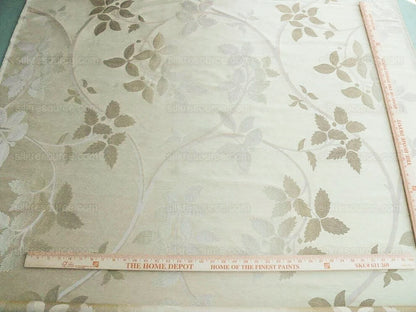 Lee Jofa Mulberry Home Enchanted Vine Soft Gold Pale Green Silk Lampas MSRP USD 296/y