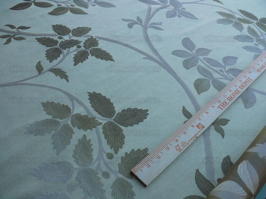 Lee Jofa Mulberry Home Enchanted Vine Soft Gold Pale Green Silk Lampas MSRP USD 296/y