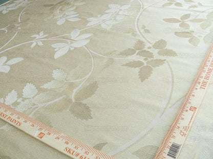 Lee Jofa Mulberry Home Enchanted Vine Soft Gold Pale Green Silk Lampas MSRP USD 296/y