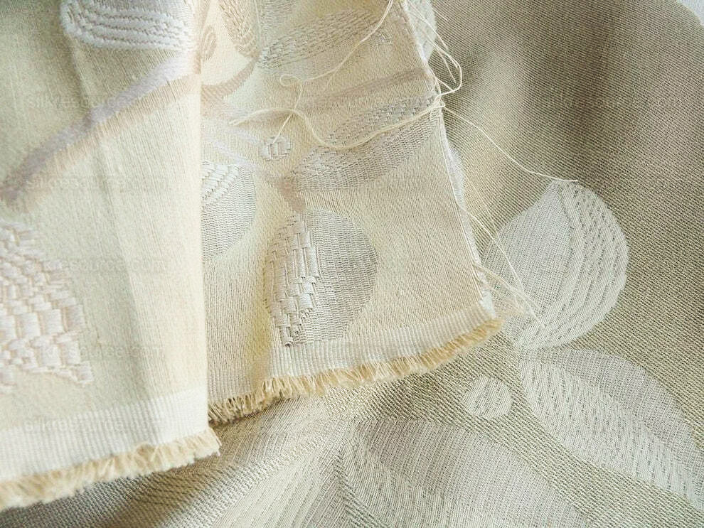 Lee Jofa Mulberry Home Enchanted Vine Soft Gold Pale Green Silk Lampas MSRP USD 296/y
