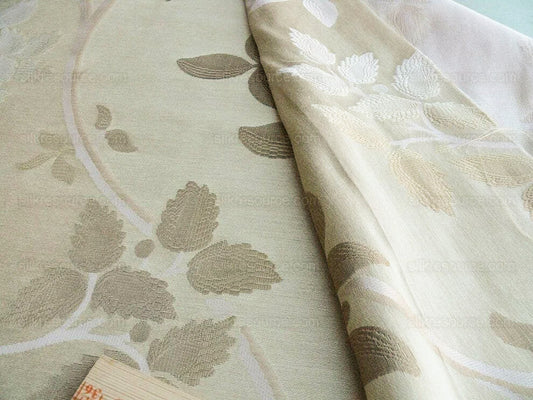 Lee Jofa Mulberry Home Enchanted Vine Soft Gold Pale Green Silk Lampas MSRP USD 296/y