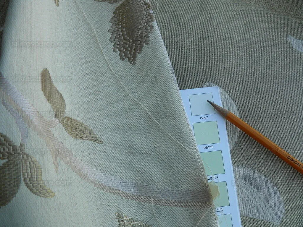 Lee Jofa Mulberry Home Enchanted Vine Soft Gold Pale Green Silk Lampas MSRP USD 296/y