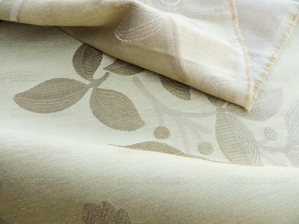 Lee Jofa Mulberry Home Enchanted Vine Soft Gold Pale Green Silk Lampas MSRP USD 296/y