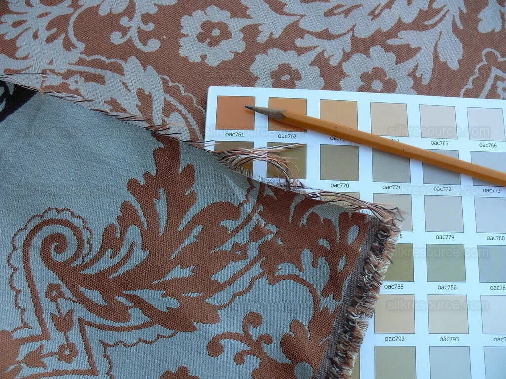 Lee Jofa Mulberry Home Staveley Damask Paprika Damson Orange Deepest Purple Plum MSRP USD 196/y