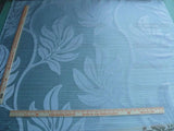 Lee Jofa LEAVE STRIE AQUA BLUE MONSTERA FOLIAGE SILK MSRP$328/Y!