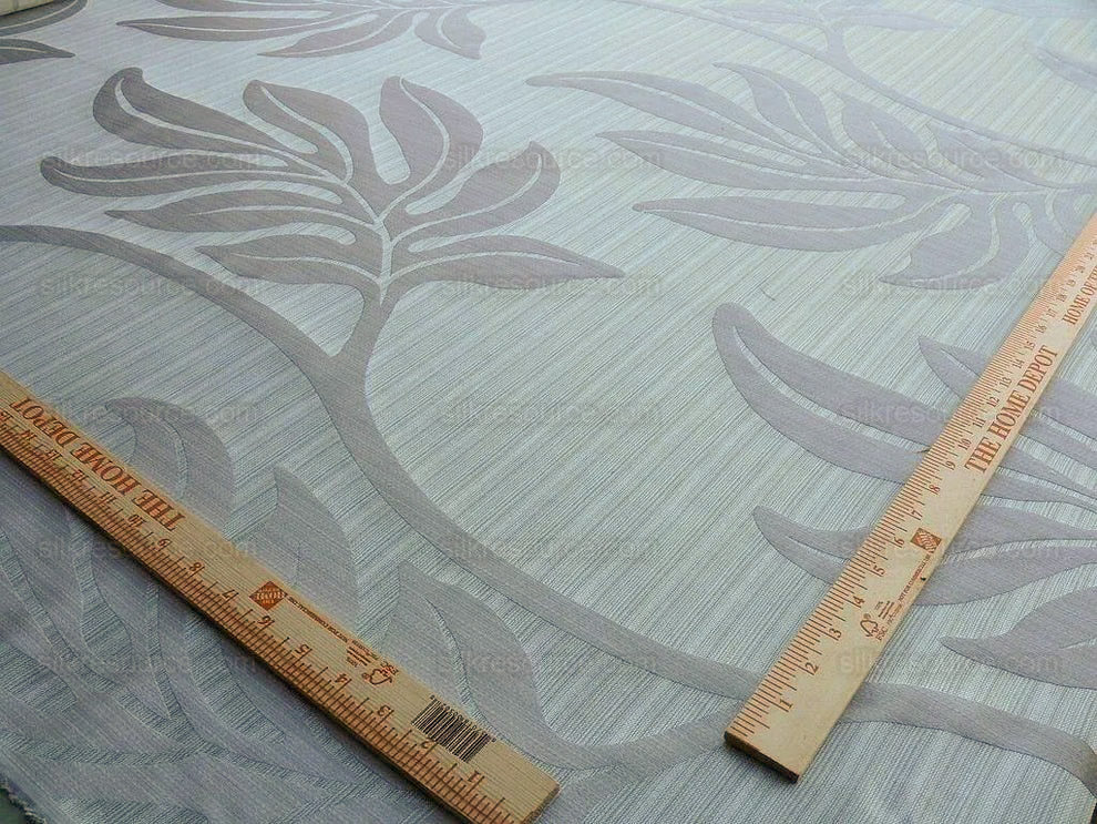Lee Jofa Leave Strie Seafoam Green Monstera Foliage Tropical Rain Forest Silk MSRP USD 328/Y