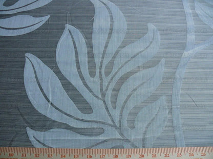 Lee Jofa Leave Strie Grey Monstera Foliage Tropical Rain Forest Silk MSRP USD 328/Y!