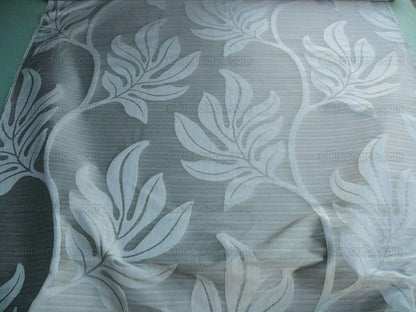Lee Jofa Leave Strie Grey Monstera Foliage Tropical Rain Forest Silk MSRP USD 328/Y!