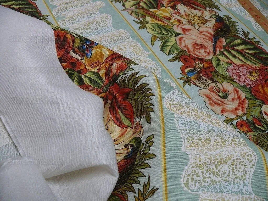 Scalamandre Point De Venise Multi On Blue Bird Lace MSRP USD 128/Y