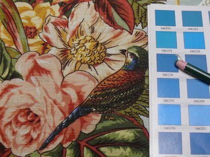 Scalamandre Point De Venise Multi On Blue Bird Lace MSRP USD 128/Y