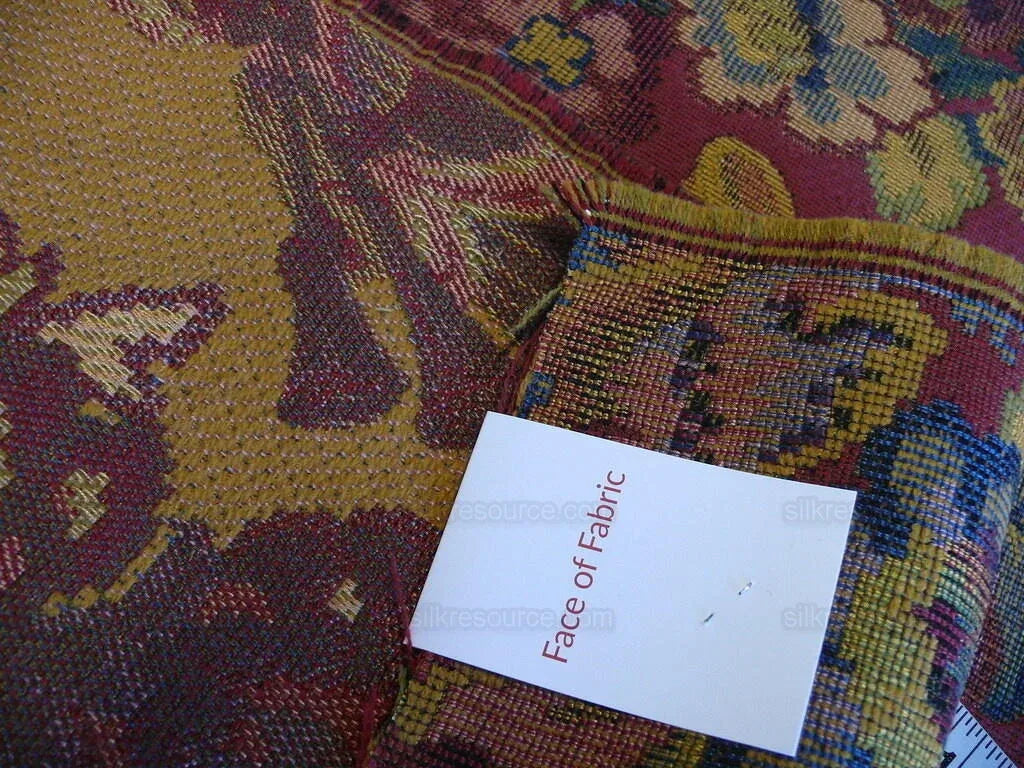 Scalamandre Biliken Red Mediaval Lady Heavy! Wool Tapestry Music Dance Harvest USD 288/y