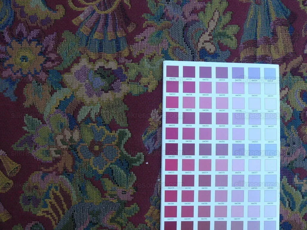 Scalamandre Biliken Red Mediaval Lady Heavy! Wool Tapestry Music Dance Harvest USD 288/y