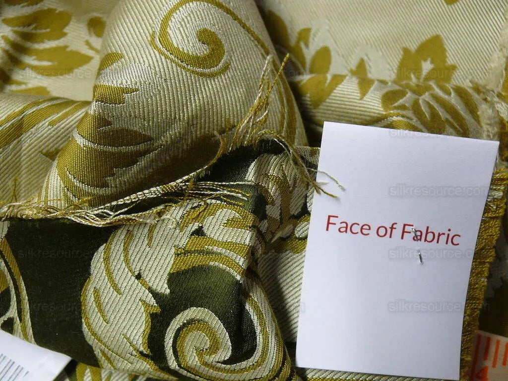 By yard Scalamandre Neoclassical Emma’s Urns Deep Green Gold 100% Silk MSRP USD459/y