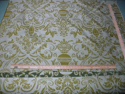 By yard Scalamandre Neoclassical Emma’s Urns Deep Green Gold 100% Silk MSRP USD459/y
