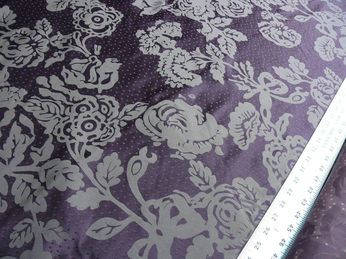 4.38y Lee Jofa Mulberry Home Eliza Aubergine Purple English Rose MSRP USD 250/Y