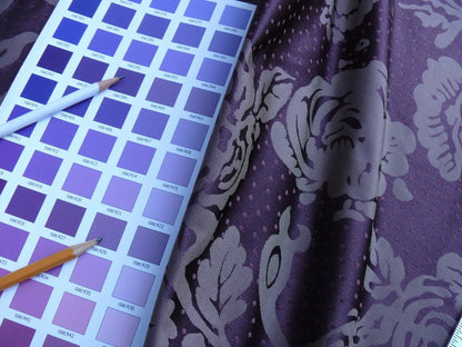 4.38y Lee Jofa Mulberry Home Eliza Aubergine Purple English Rose MSRP USD 250/Y