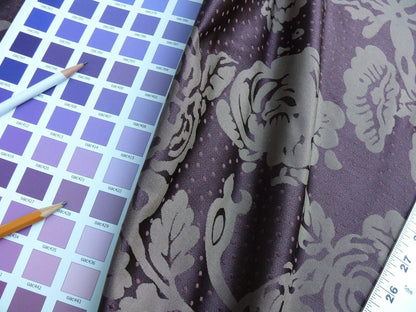 4.38y Lee Jofa Mulberry Home Eliza Aubergine Purple English Rose MSRP USD 250/Y