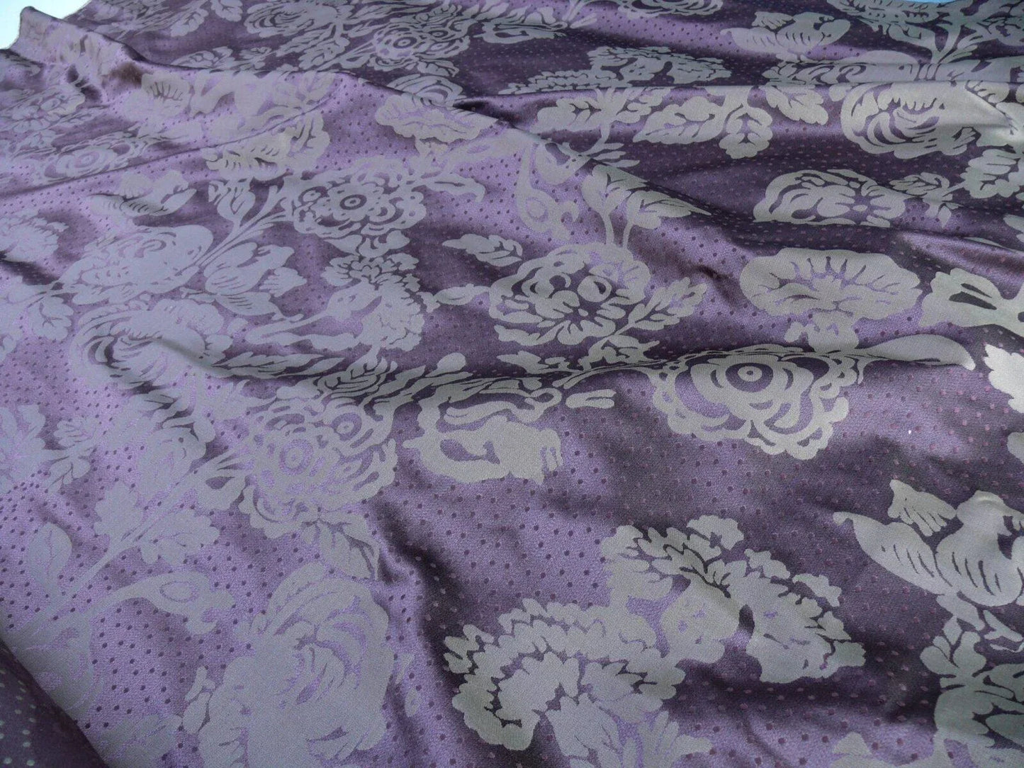 4.38y Lee Jofa Mulberry Home Eliza Aubergine Purple English Rose MSRP USD 250/Y