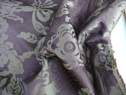 4.38y Lee Jofa Mulberry Home Eliza Aubergine Purple English Rose MSRP USD 250/Y