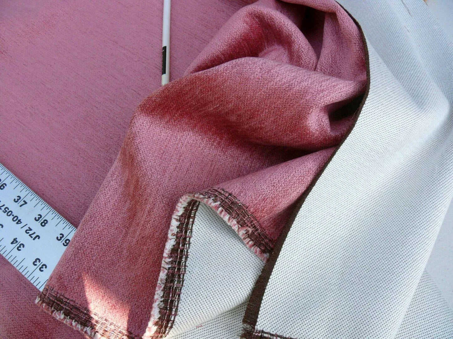 Lee Jofa Gp And J Baker Tranquility Blush Pink Silky Heavy Chenille Floral Rose MSRP USD 244/Y