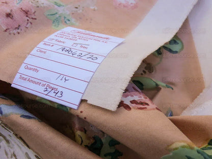 Scalamandre Fonthill Chatsworth Chintz Salmon Pink Blue Red Green Multi Color Rose Peony Bouquet with Ribbon English Garden Historical Prints Bouquet $364/y