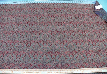 Amulya Ruby Red Green Scalamandre Renaissance Medallion Indian Arab Damask MSRP USD 248/Y