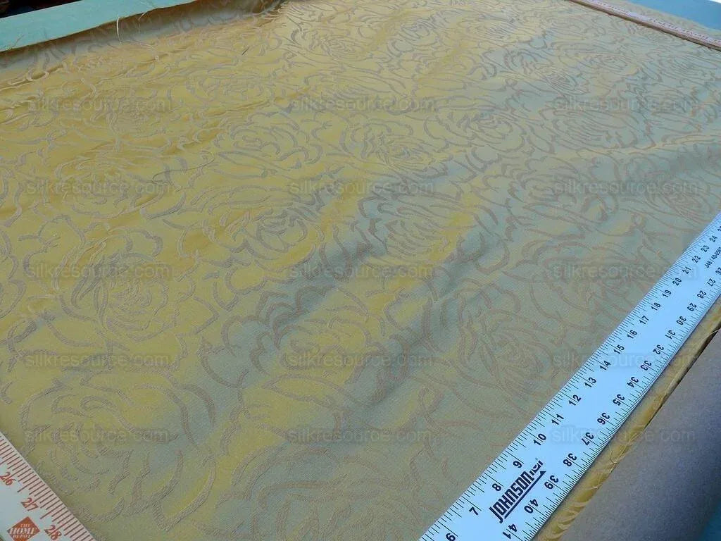 Scalamandre Phoebe Gilt Gold Silk Brocade Rose Matisse Drawing Flora MSRP USD 256/y