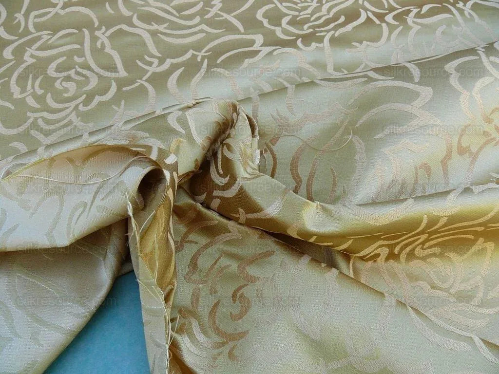 Scalamandre Phoebe Gilt Gold Silk Brocade Rose Matisse Drawing Flora MSRP USD 256/y