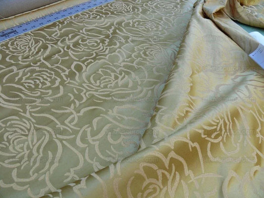 Scalamandre Phoebe Gilt Gold Silk Brocade Rose Matisse Drawing Flora MSRP USD 256/y