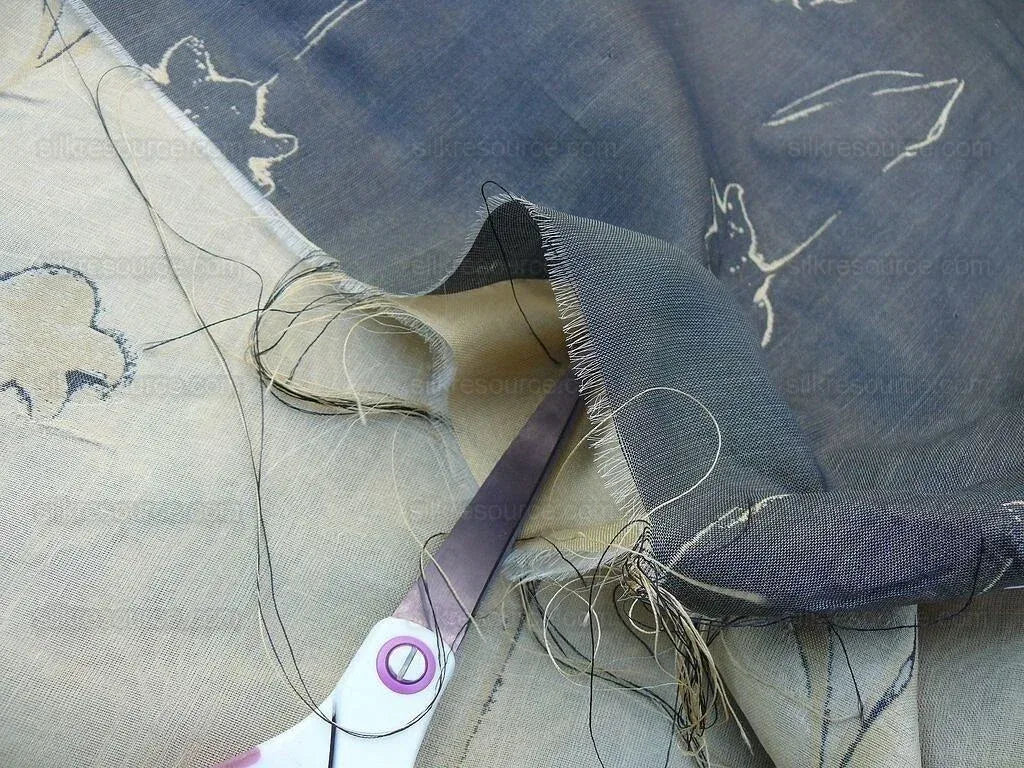 Scalamandre Grey Watkins Orissa Semi Sheer  Gold Silk Double Organza Damask Tulip Wildflower MSRP USD 212/Y