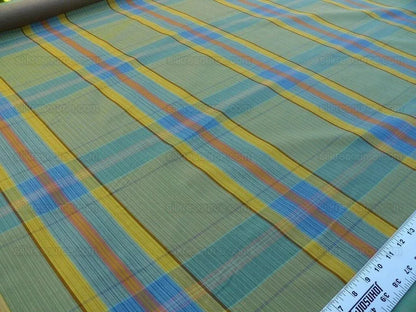 Scalamandre Riviera Plaid Fh Green/multi  Colorful Rainbow Mediterranean MSRP USD 216/Y