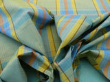 Scalamandre Riviera Plaid Fh Green/multi  Colorful Rainbow Mediterranean MSRP USD 216/Y