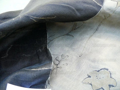 Scalamandre Grey Watkins Orissa Semi Sheer Pewter Silk Double Organza Damask Tulip Wildflower MSRP USD 212/Y