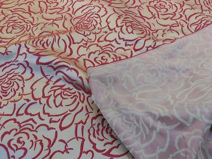 Scalamandre Phoebe Red Silk Brocade Rose Matisse Drawing Flora MSRP USD 256
