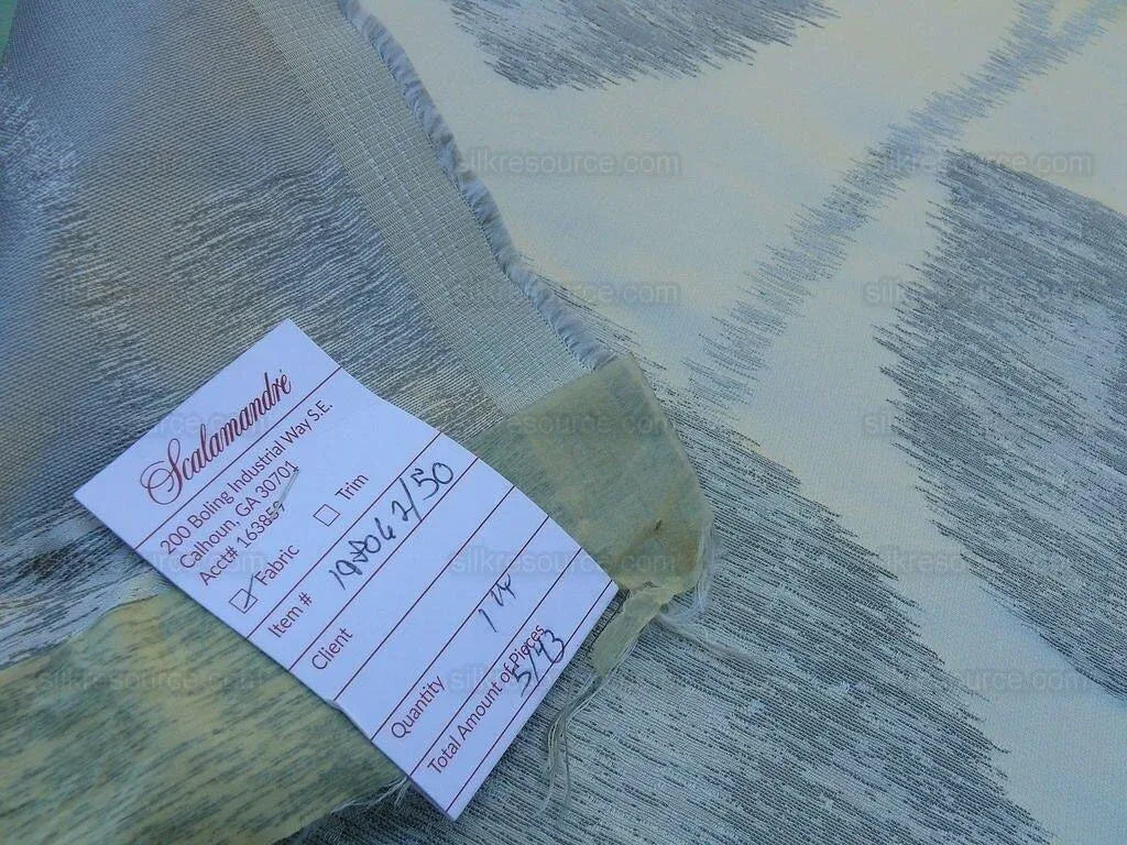 Scalamandre Isabella Moon Glow Foliage Silk Lampas MSRP USD 428/Y