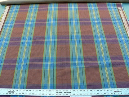 Scalamandre Riviera Plaid Fh Rose/multi  Colorful Rainbow Mediterranean MSRP USD 216/Y