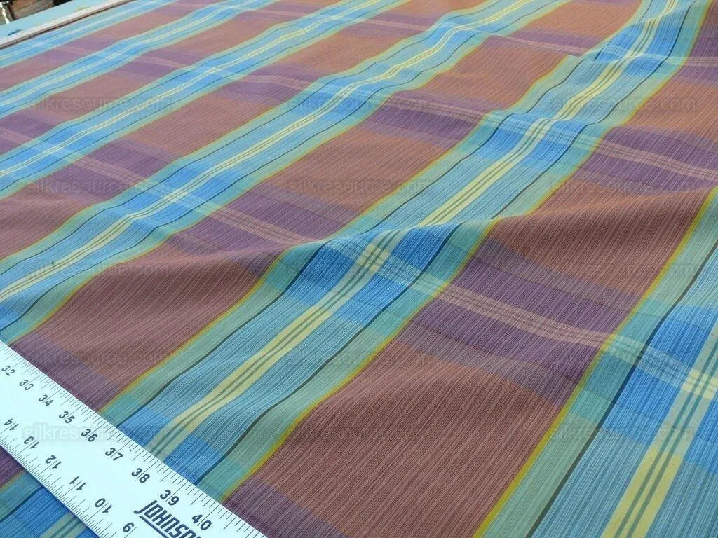 Scalamandre Riviera Plaid Fh Rose/multi  Colorful Rainbow Mediterranean MSRP USD 216/Y