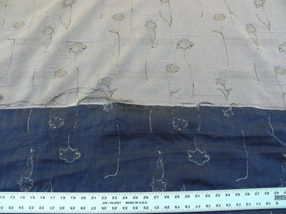 Scalamandre  Grey Watkins Orissa Semi Sheer Copper Silk Double Organza Damask Tulip Wildflower MSRP USD 212/Y