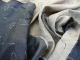 Scalamandre  Grey Watkins Orissa Semi Sheer Copper Silk Double Organza Damask Tulip Wildflower MSRP USD 212/Y