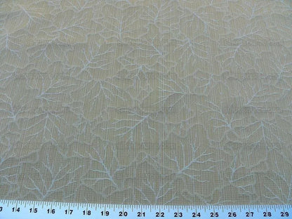 Scalamandre Fonthill Maplewood Cream White Damask Foliage Maple Leaves MSRP USD 204/Y