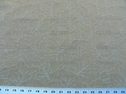 Scalamandre Fonthill Maplewood Cream White Damask Foliage Maple Leaves MSRP USD 204/Y