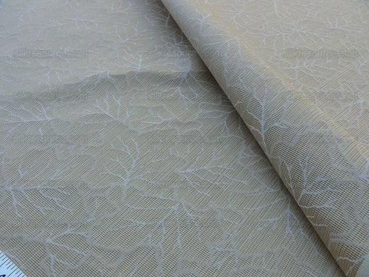 Scalamandre MAPLEWOOD CREAM WHITE DAMASK FOLIAGE MSRP$204/Y
