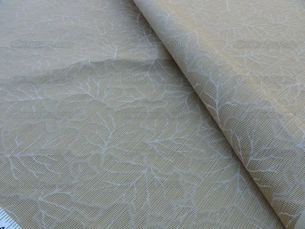 Scalamandre Fonthill Maplewood Cream White Damask Foliage Maple Leaves MSRP USD 204/Y