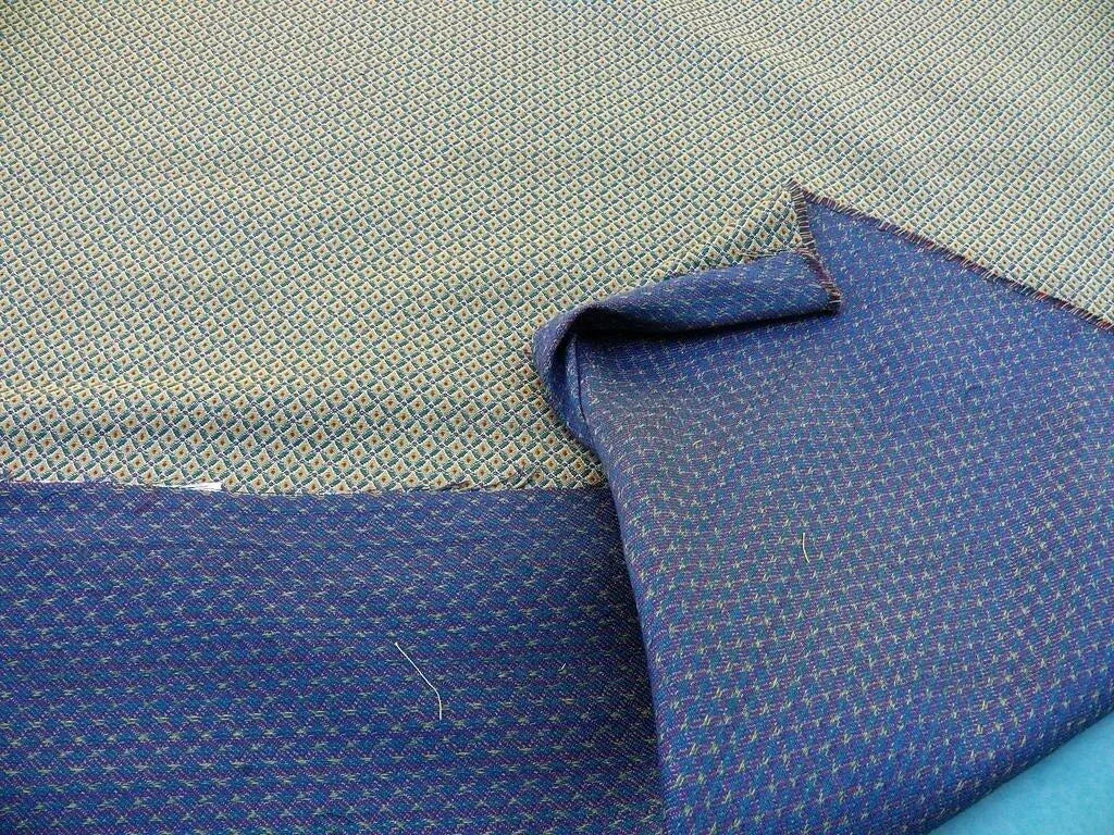 Scalamandre Bramuccio Teal &amp; Red Gold Small Lattice Diamond Peacock MSRP USD180/Y