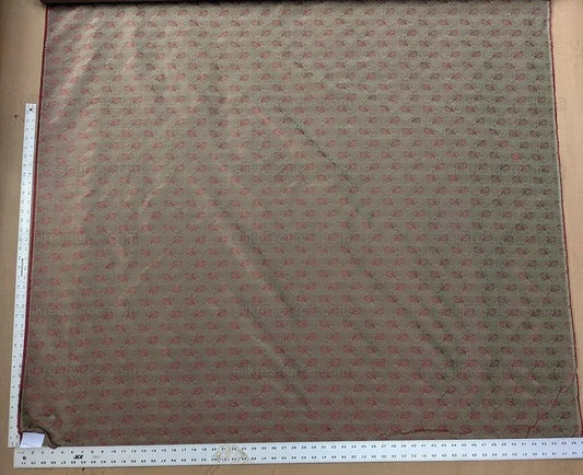 Bty Scalamandre Vanessa 100% Silk Lampas Petit Flower Red Green MSRP USD 288/Y