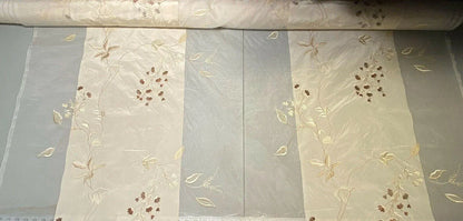 Scalamandre Parvati Silk Organza Sheer Embroidery Floral Dress - Moonlight Wedding Gown