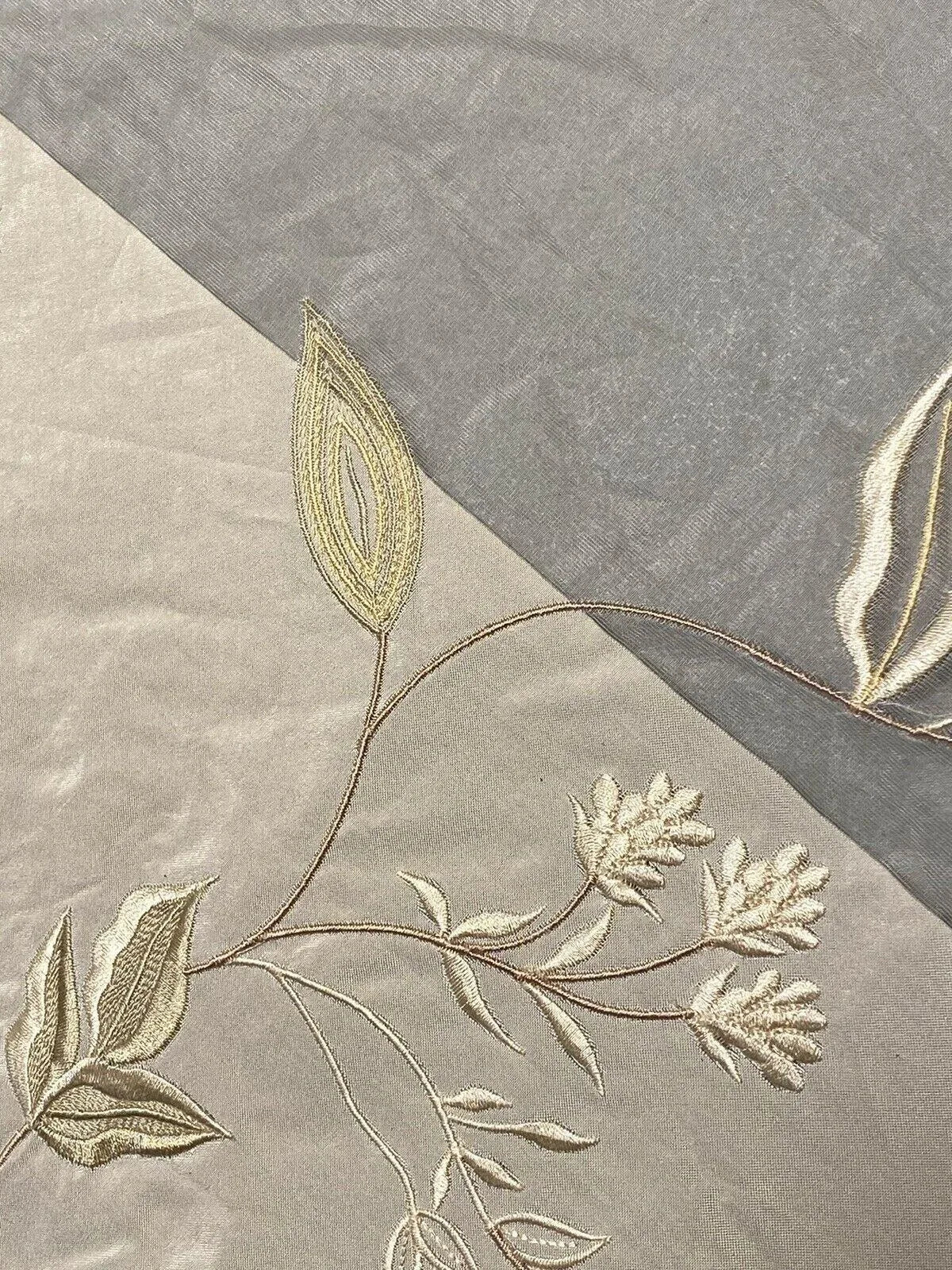 Scalamandre Parvati Silk Organza Sheer Embroidery Floral Dress - Moonlight Wedding Gown