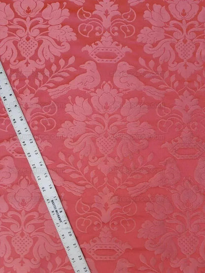 Scalamandre 100%silk Love Bird Special Red Pink MSRP USD 588/Y