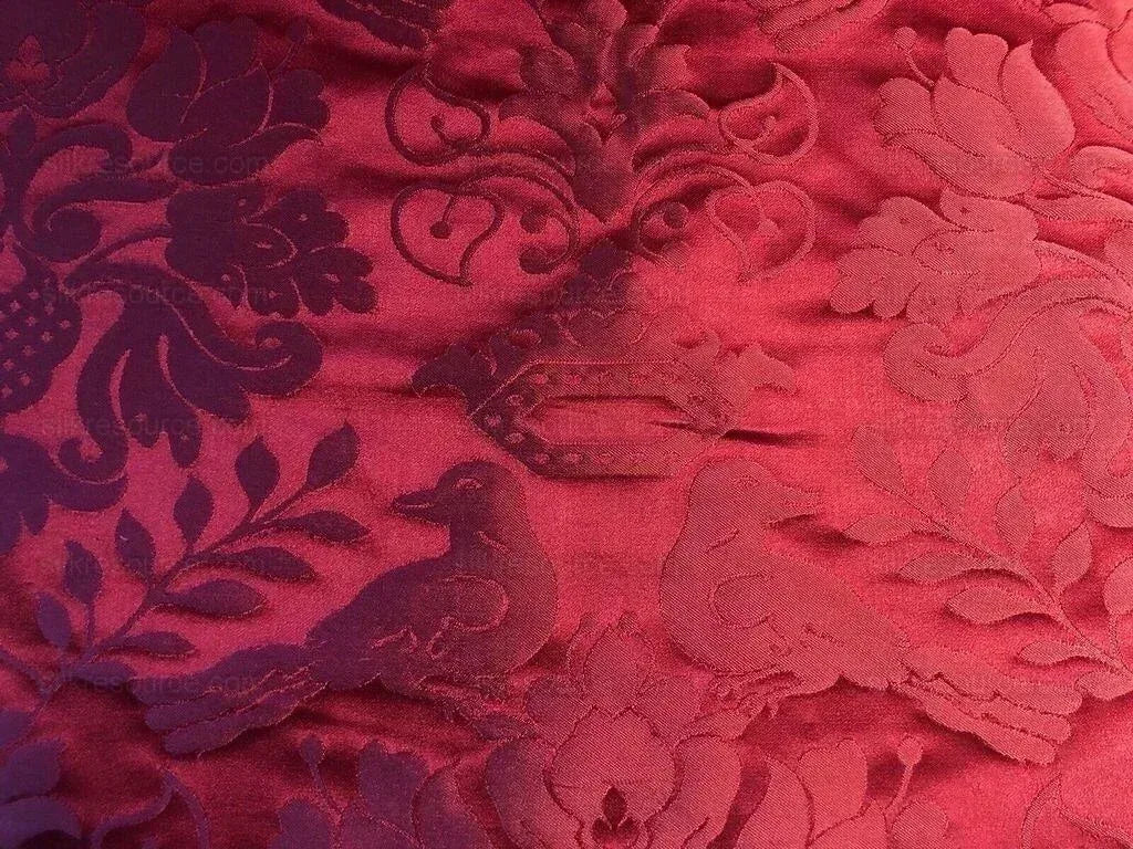 Scalamandre 100%silk Love Bird Special Red Pink MSRP USD 588/Y